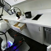 Robot workspace before placing the glue stick in the drawer